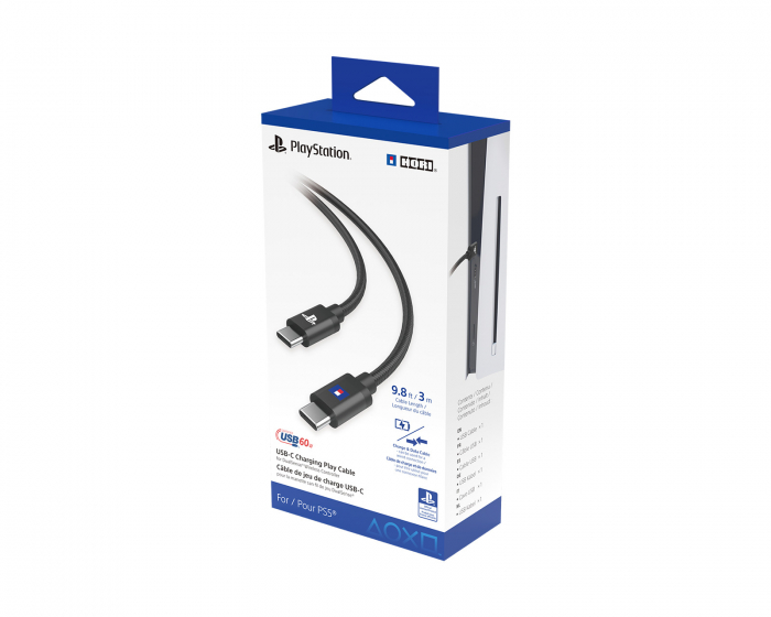 Hori USB Charging Play Cable PlayStation 5 - USB-C - USB-C kaapeli DualSense - 3m (DEMO)