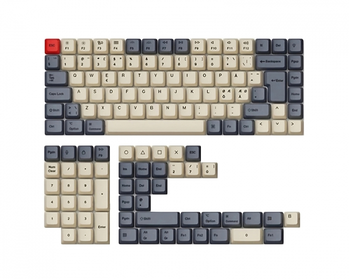 Keychron Cherry Profile Dye-Sub PBT Keycap set ISO Nordic - Carbon Vibe (DEMO)