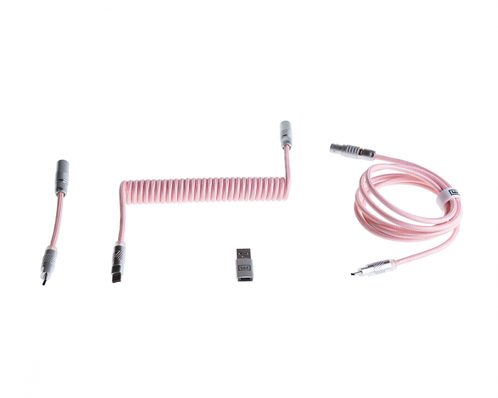 Wooting Coiled USB-C Kaapeli - Blossom Pink (DEMO)