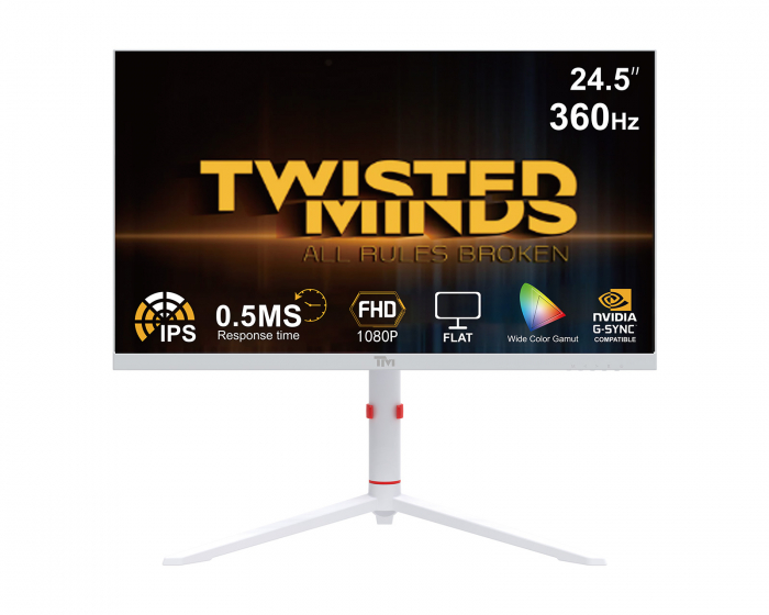 Twisted Minds Artic Pro Series 24” FHD, 360Hz, Fast IPS, 0.5ms, HDR400 Pelimonitori (DEMO)