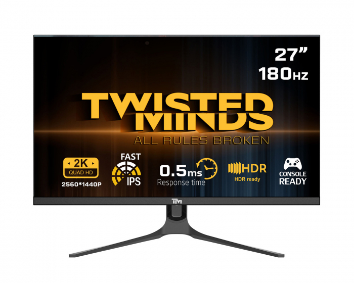 Twisted Minds Blaze Series 27” QHD, 180Hz, Fast IPS, 0.5ms, HDR400 Pelimonitori (DEMO)