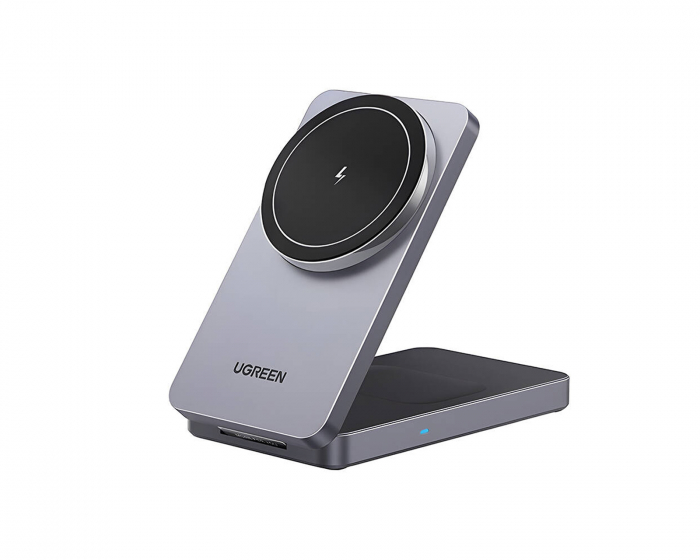 UGREEN 2-in-1 Magneettinen Langaton Laturi - Harmaa (DEMO)