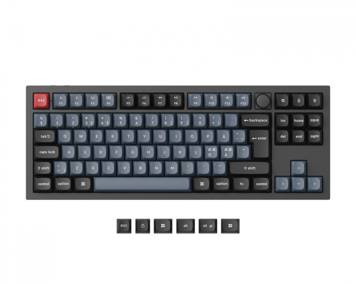 Keychron Q3 Pro Hotswap Knob ISO Näppäimistö – Musta [K Pro Red] (DEMO)