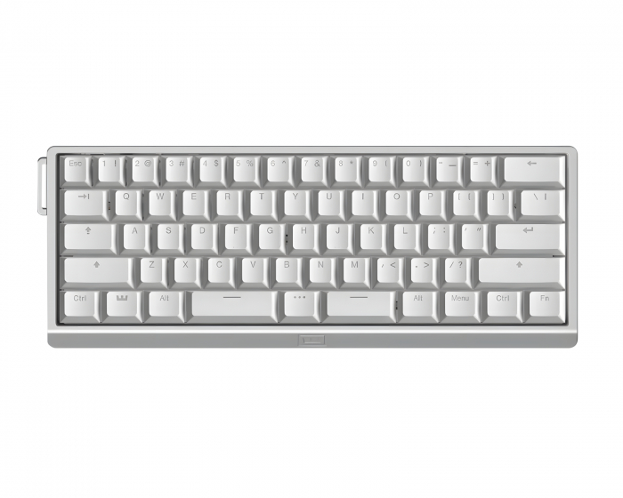 Wooting 60HE V2 -näppäimistö - ANSI Split Spacebar - Silver Aluminum (DEMO)