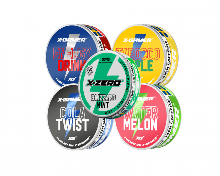 X-Gamer Pouch Energy - Flavour Combo (5 kpl)