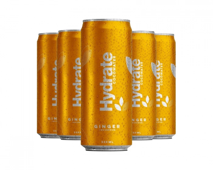 Hydrate Sparkling Cocowater Ginger 24 x 330ml