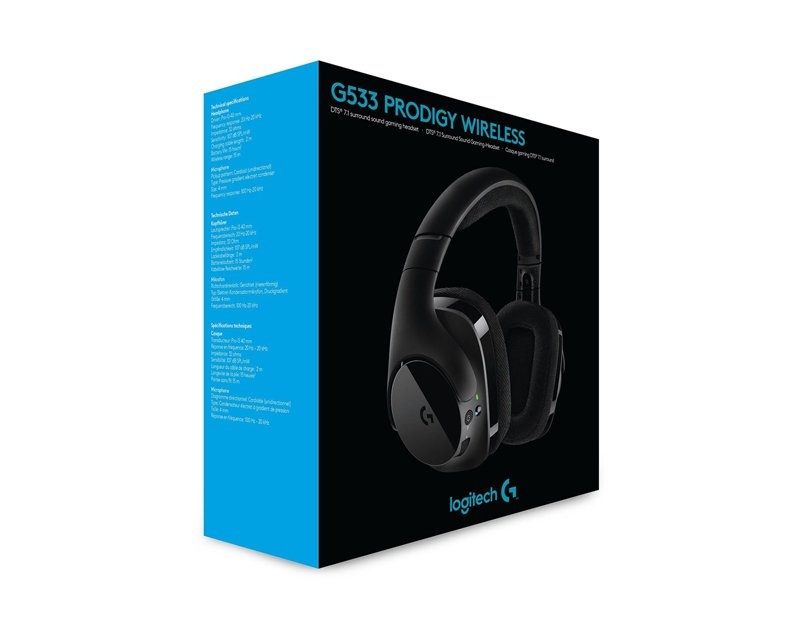 Osta Logitech G533 Prodigy Pelikuulokkeet Musta MaxGaming.fi Logitech G533 Wireless pelikuulokkeet |