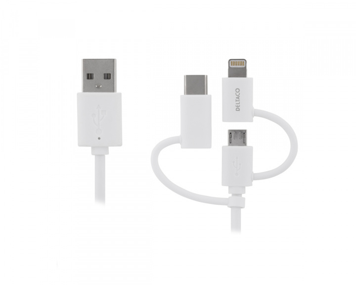 USB-C/Micro USB/Lightning Charging Cable ryhmässä Puhelintarvikkeet / Matkapuhelin kaapelit @ MaxGaming (100072)