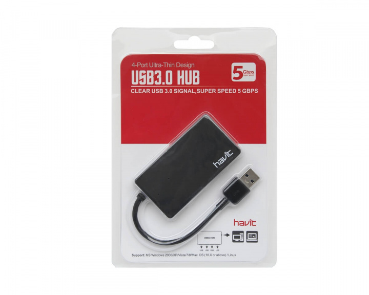 USB-hubi 3.0 (4- 4-porttinen) ryhmässä Tietokonetarvikkeet / PC-kaapelit & adapterit / USB Keskitin @ MaxGaming (13108)