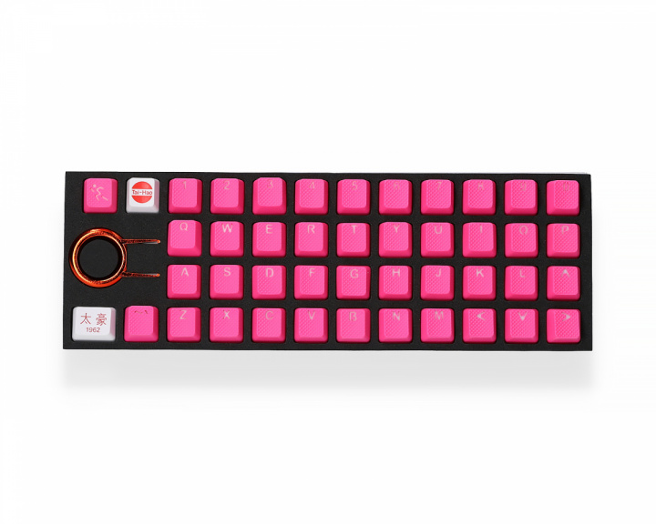 Tai-Hao 42-näppäimen Kumi Double-shot Backlit Keycaps Pinkki