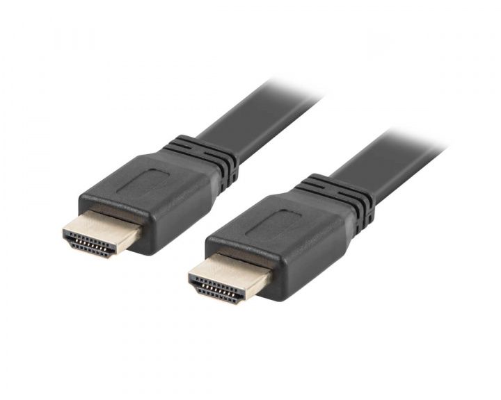 HDMI - HDMI Flat V2.0 4K 1.8m ryhmässä Tietokonetarvikkeet / PC-kaapelit & adapterit / Kuvakaapelit / HDMI kaapeli @ MaxGaming (13493)
