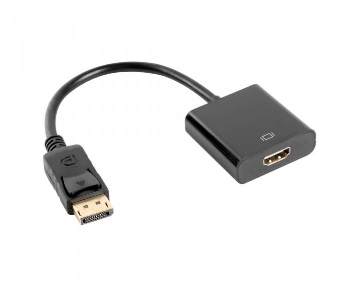 Displayport M - HDMI Naaras 10 cm ryhmässä Tietokonetarvikkeet / PC-kaapelit & adapterit / Adapterit @ MaxGaming (13669)