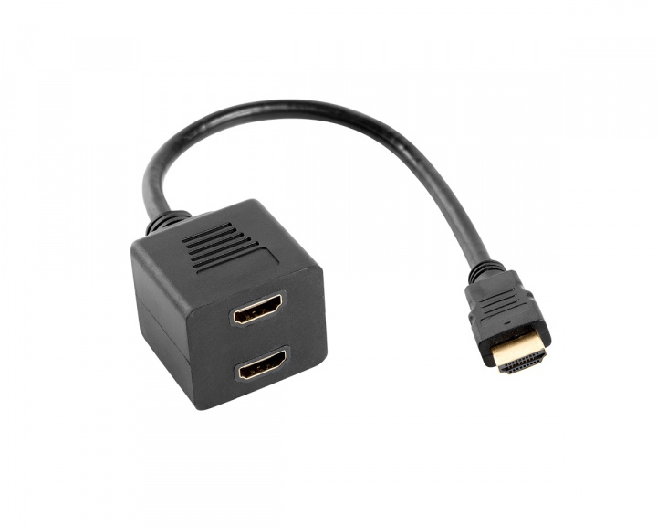 Lanberg Adapter HDMI-AM - HDMI-AF X2 Splitter 20 cm