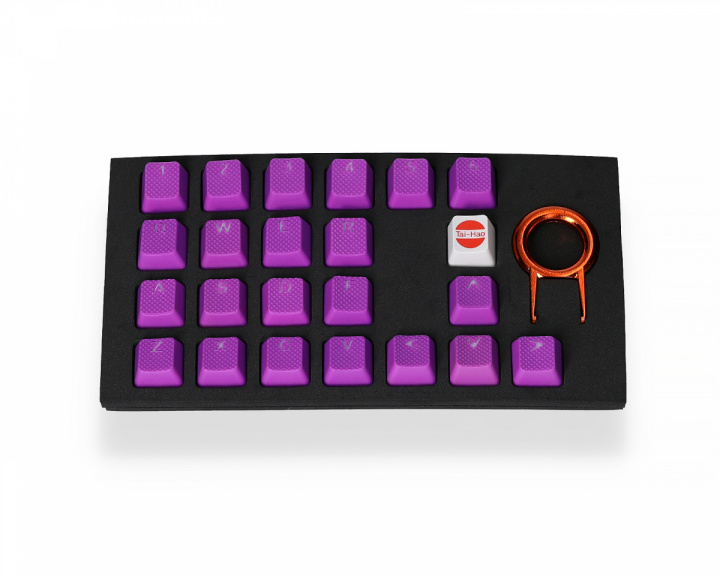 Tai-Hao 22-näppäimen Kumi Double-shot Backlit Keycaps Violetti
