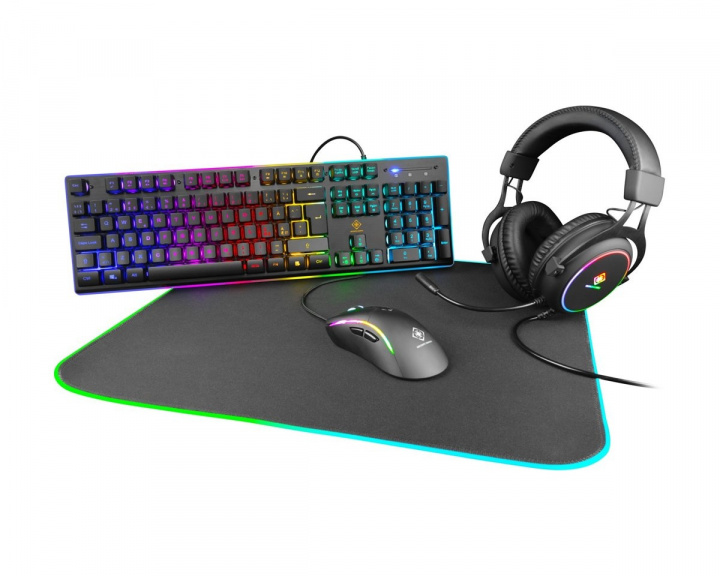 Deltaco Gaming 4-In-1 RGB Gaming Bundle -pelitarvikepakkaus