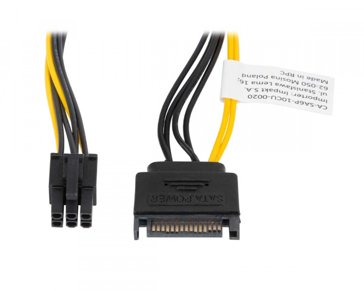 Lanberg 15-pin SATA (Uros) - 6-pin PCI Express (Uros) 20cm