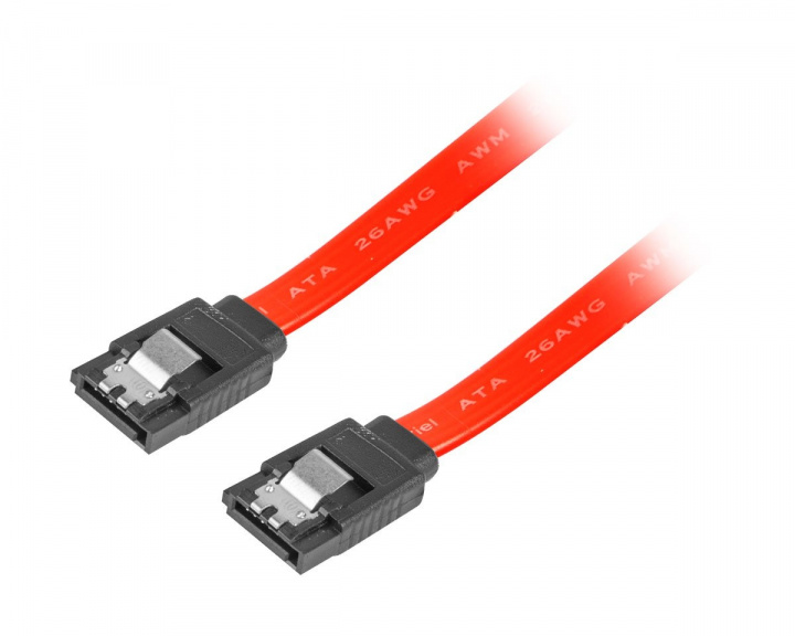 Lanberg SATA 3 (6GB/S) 1m Metallikiinnittimillä Punainen