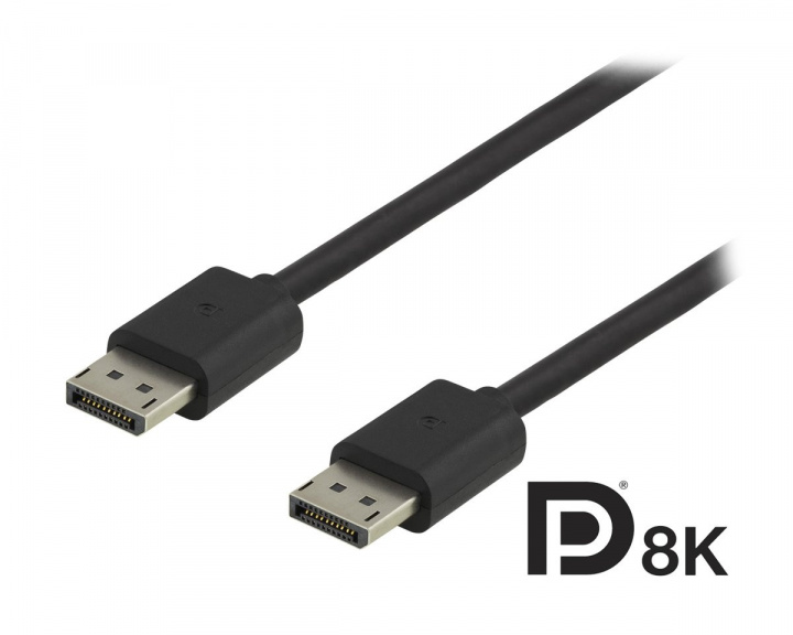 Deltaco DisplayPort Kaapeli 8K Musta (3 metriä)