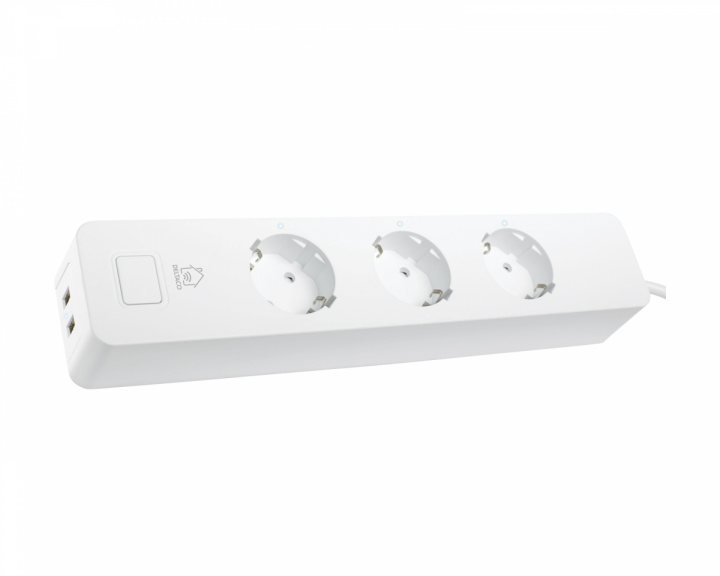 Deltaco Smart Home WiFi Virtapaneeli 3xCEE 7/3, 2xUSB-A - 1.5m