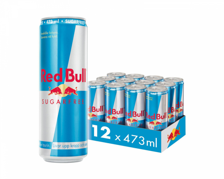 Red Bull 12x Energiajuoma, 473 ml, Sokeriton