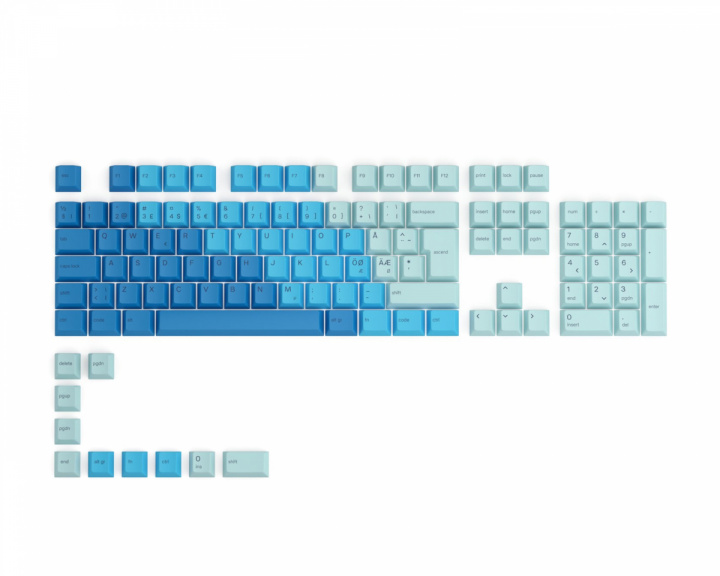 Glorious GPBT Keycaps ISO - 115 PBT Nordic-Layout - Caribbean Ocean