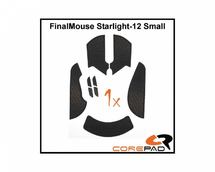 Grips till FinalMouse Starlight-12 - Small - Musta ryhmässä Tietokonetarvikkeet / Tietokone Hiiret & Lisälaitteet / Gripit pelihiirille @ MaxGaming (20755)