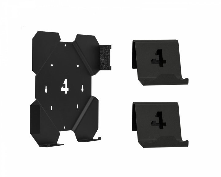 4mount Seinäteline Bundle for PS4 Slim - Musta