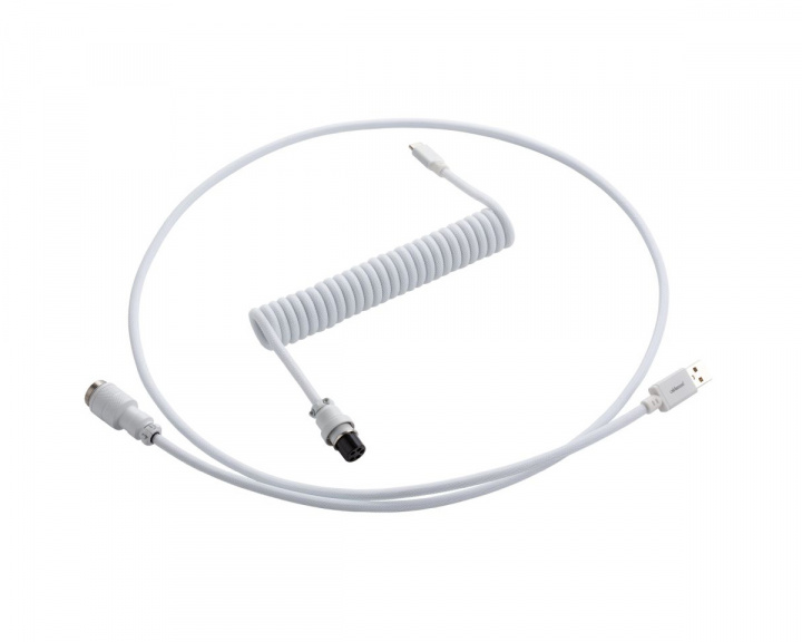 CableMod Pro Coiled Cable USB A to USB Type C, Glacier White - 150cm