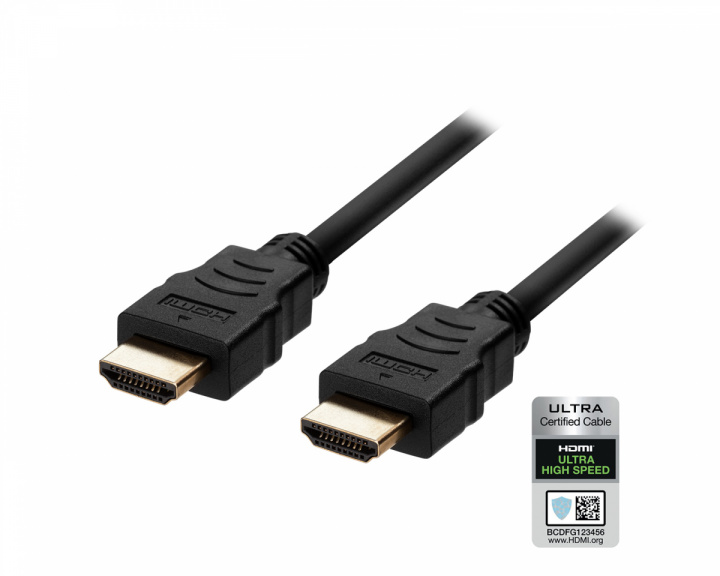 Deltaco Ultra High Speed HDMI-kaapeli 2.1 - Musta - 1m