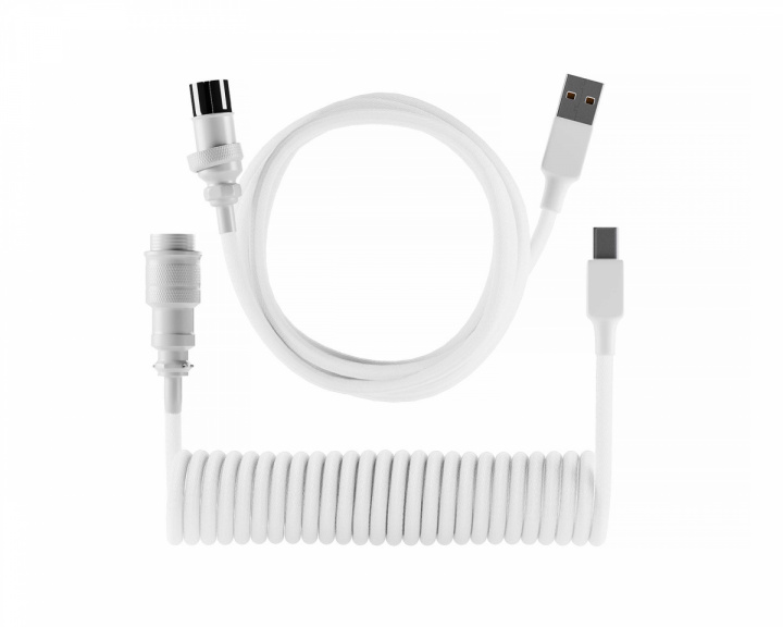 MaxMount Electroplating Aviator Coiled Cable USB-C - Valkoinen