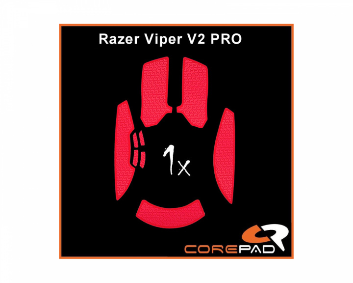 Corepad Soft Grips Razer Viper V2 Pro Wireless - Punainen