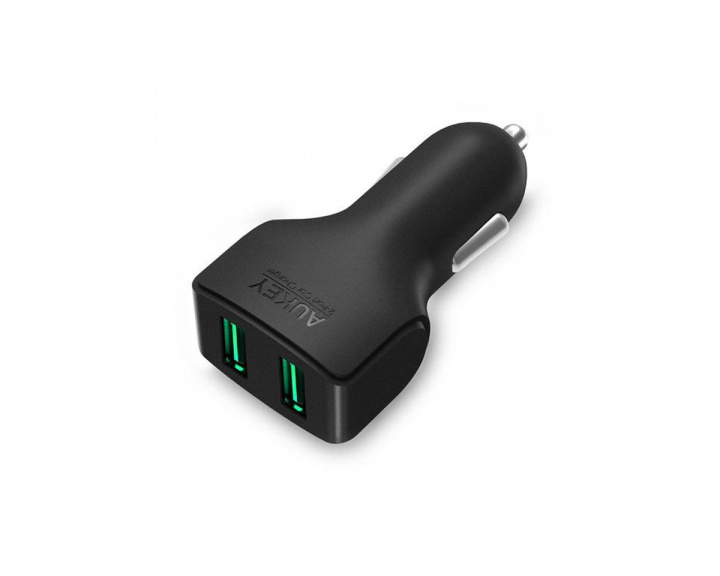 Aukey Car Charger CC-S3, 2xUSB-A, 24 W - Musta -autolaturi