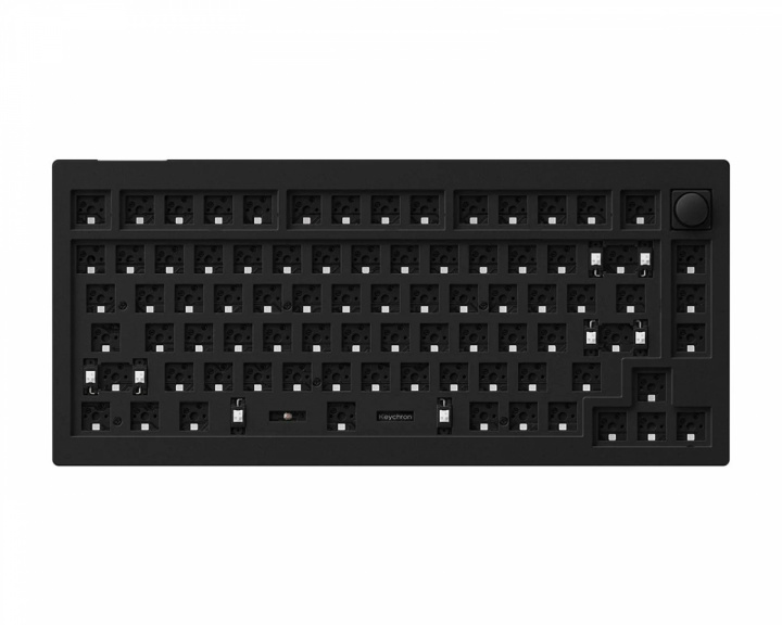 Keychron V1 QMK 75% ISO Barebone Knob Version RGB Hot-Swap - Carbon Black