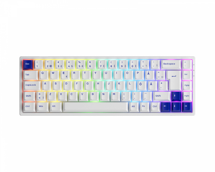 Akko 3068B Blue/White ISO Langaton Pelinäppäimistö [Akko CS Jelly Pink]