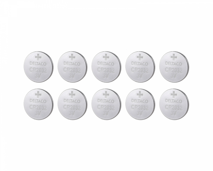 Deltaco Ultimate Litiumnappiparisto CR2032 3V - 10kpl