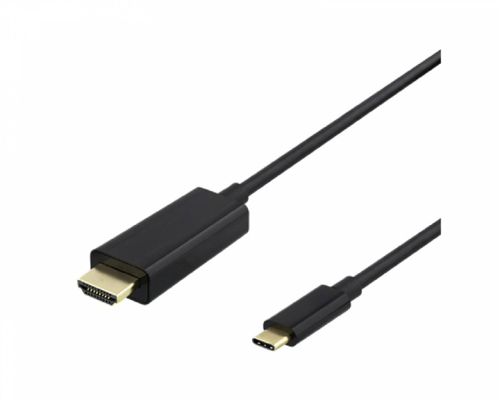 Deltaco USB-C > HDMI Kaapeli 4k 60Hz Musta - 1m