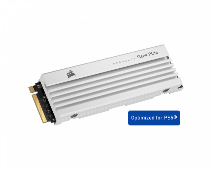 Corsair MP600 PRO LPX PCIe Gen4 x4 NVMe M.2 SSD - PS5/PC - 4TB - Valkoinen