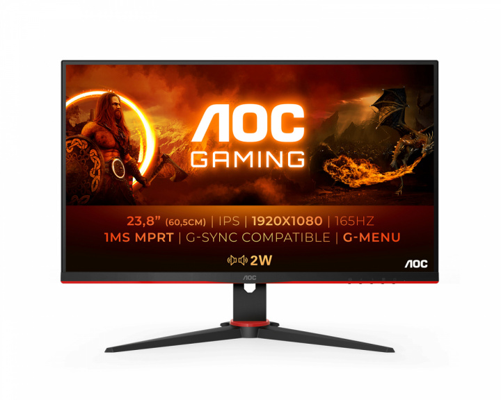 AOC 24G2SPU 24” Pelimonitori LED 165Hz 1ms IPS FHD