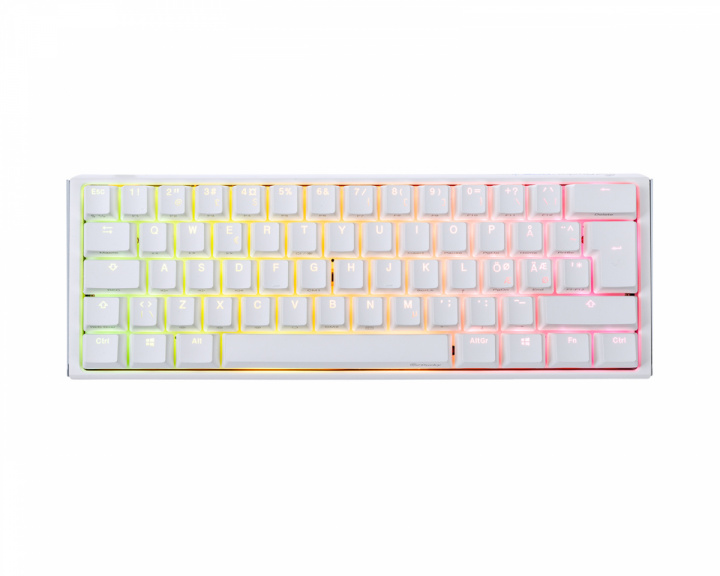 Ducky ONE 3 Mini Pure White RGB Hotswap Pelinäppäimistö [MX Silent Red]