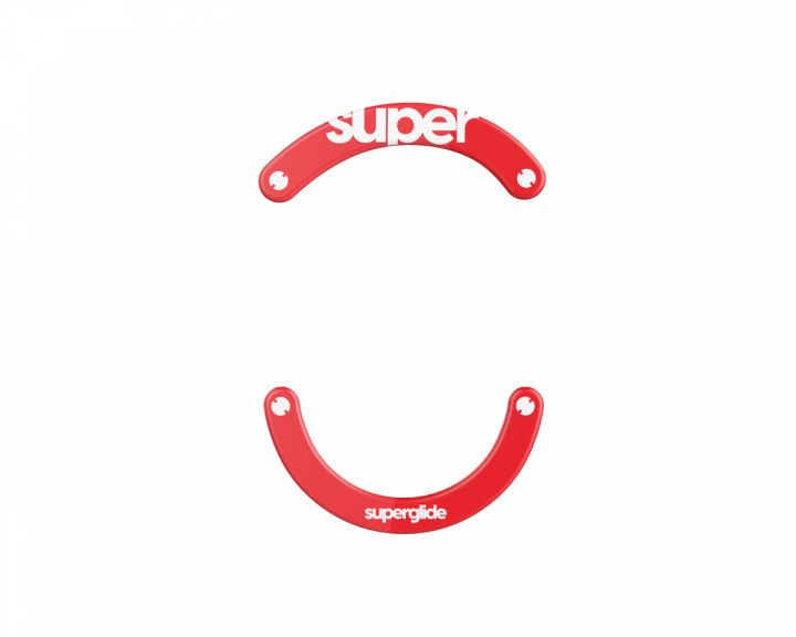 Superglide Version 2 Glass Skates varten Logitech G703/G603/G403 - Punainen