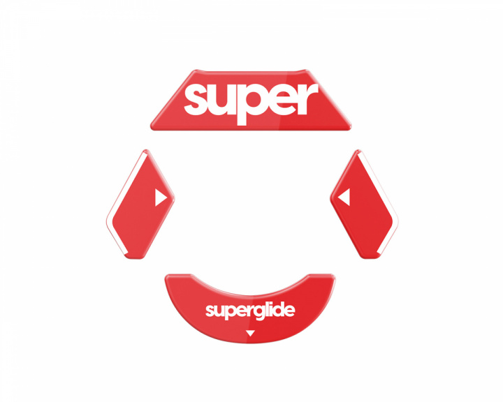 Superglide Version 2 Glas Skates varten Logitech G900/903 - Punainen