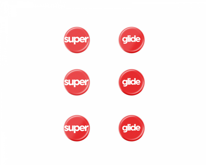 Superglide Version 2 Glass Skates Dots - Universal - 9mm x 6 - Punainen