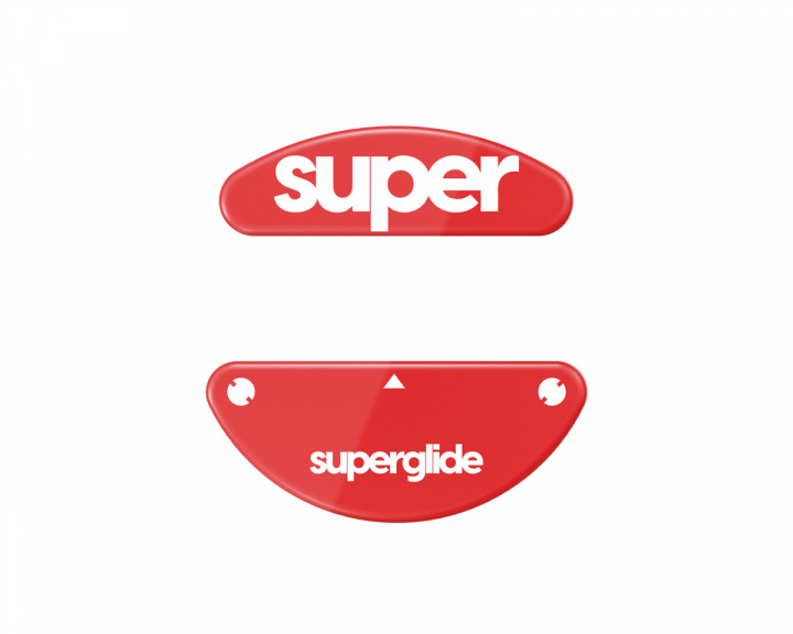 Superglide Version 2 Glas Skates varten SteelSeries Aerox 3/Aerox 9 Wireless - Punainen