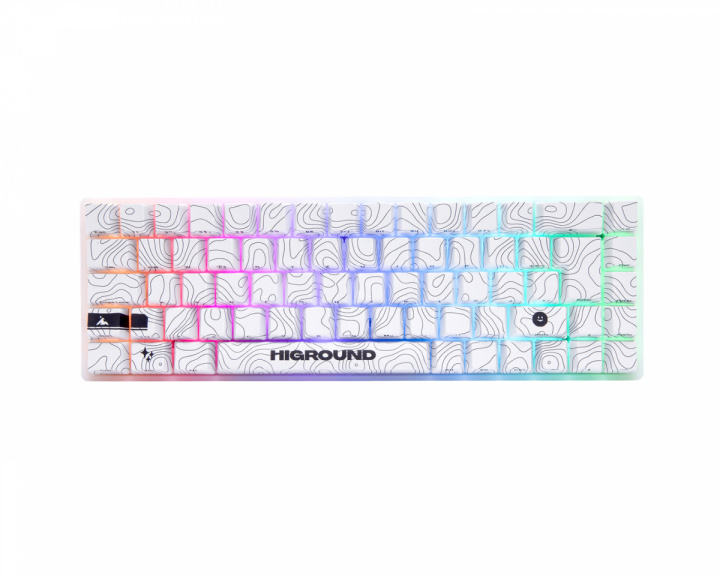 Higround SNOWSTONE Base 65 Hotswap Pelinäppäimistö - ISO UK [White Flame]