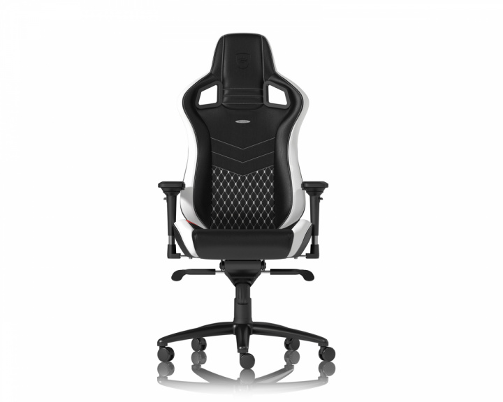 noblechairs EPIC Real Leather - Musta / Valkoinen / Punainen