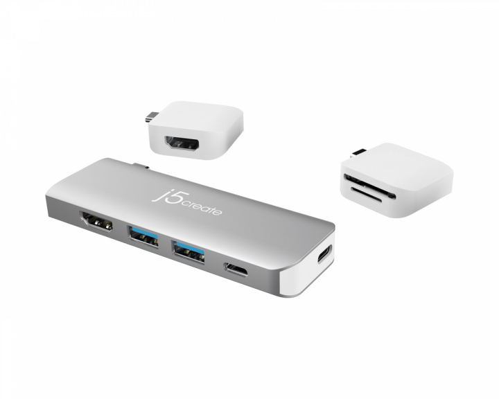 j5create ULTRADRIVE Kit - USB-C Dual-Display Modulaarinen Telakka