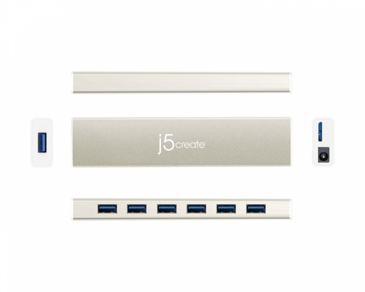 j5create USB-Keskitin – 7-Porttinen USB-C-Keskitin