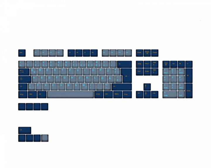 Tai-Hao PBT Double-shot Keycaps German Layout - Dark Tunnel