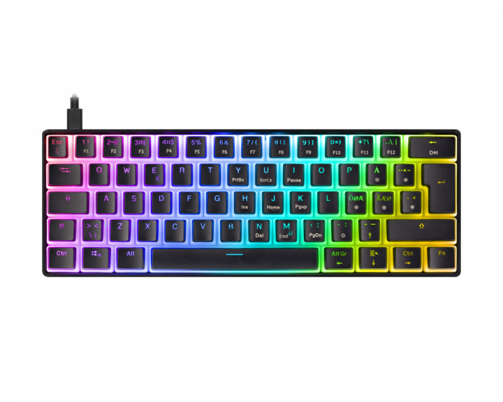 Deltaco Gaming DK475 RGB 60% Hotswap Mekaaninen Näppäimistö [Pink Linear] - Musta