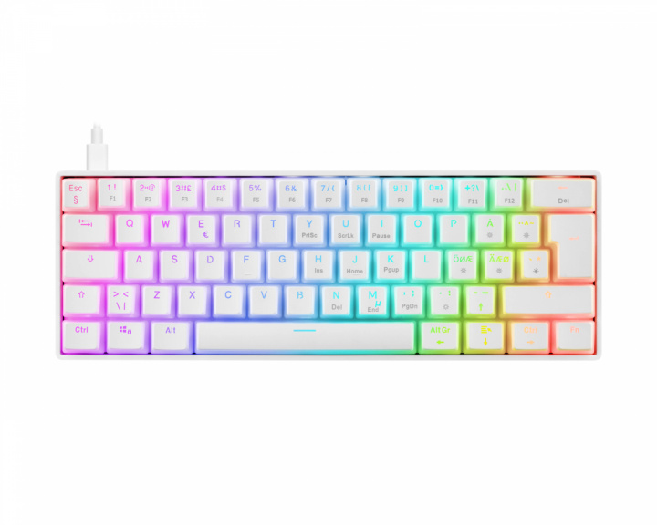 Deltaco Gaming WK90 RGB 60% Hotswap Mekaaninen Näppäimistö [Pink Linear] - Valkoinen